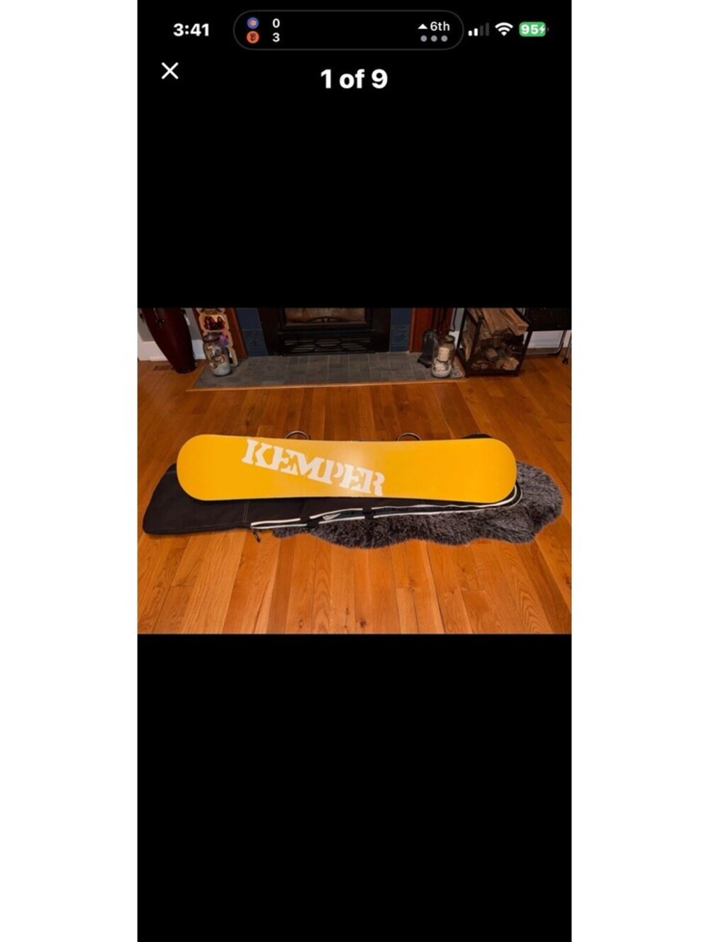 Kemper Storm Series 156 cm Snowboard w/ Bindings 4x4 Yellow/Black/Gray and boots